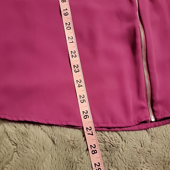 NY Collection Plus Size 1X Top Zipper Double Layer Full Sleeves Purple - Picture 10 of 10